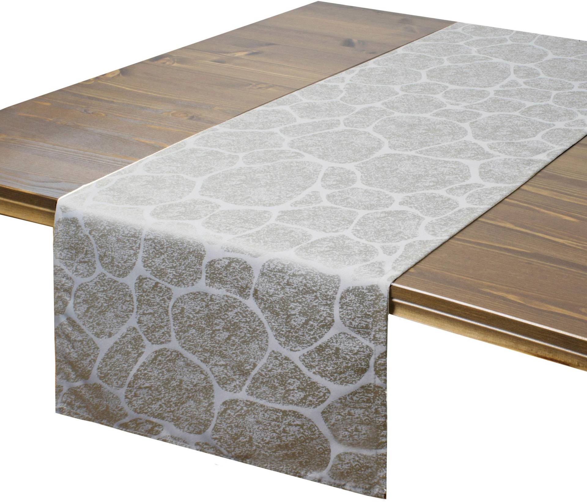 Delindo Lifestyle Tischläufer »STONE«, Jacquard, Fleckschutz, 180 g/m² von Delindo Lifestyle