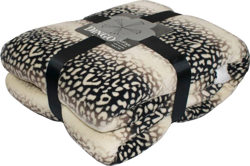 Delindo Lifestyle Wohndecke »DINGO«, in Tierfell-Optik, Kuscheldecke von Delindo Lifestyle