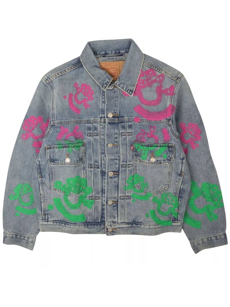 Denim Tears Bstroy Tears Type-2 denim jacket - Blue von Denim Tears