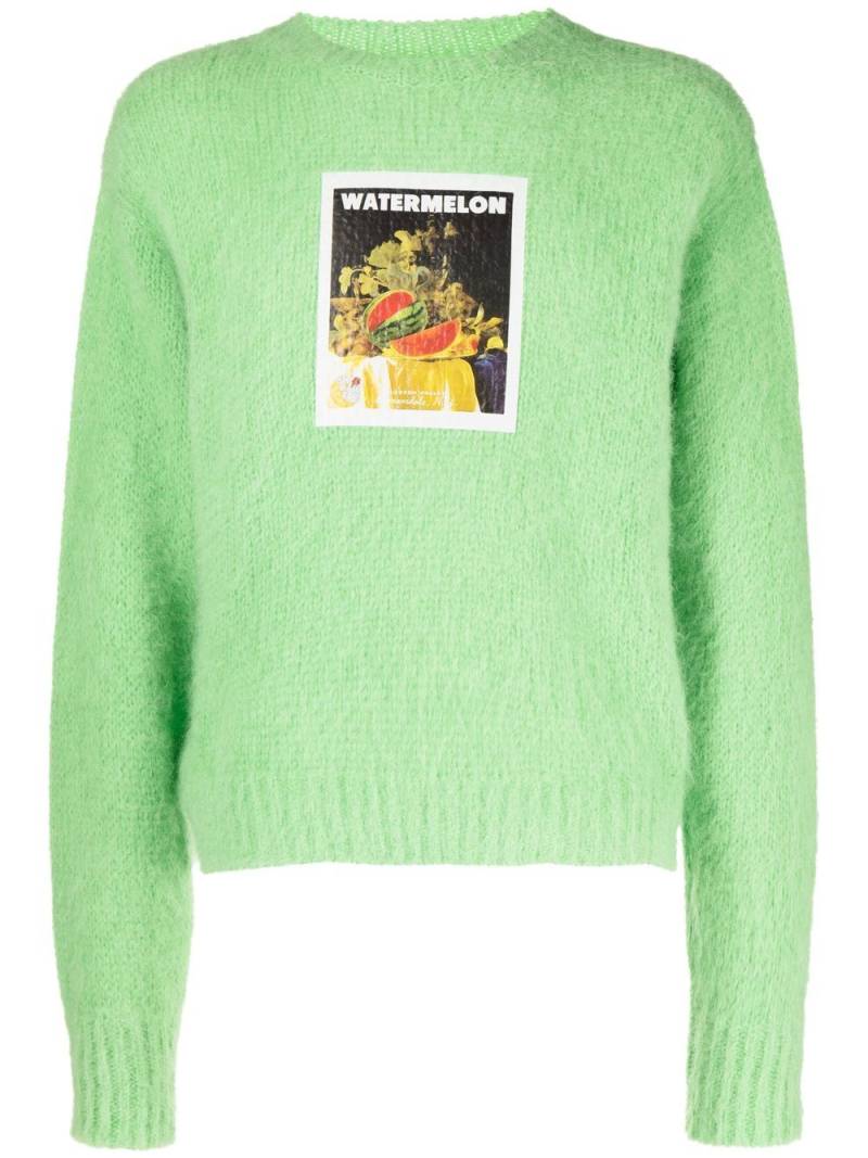 Denim Tears Watermelon-print knit jumper - Green von Denim Tears