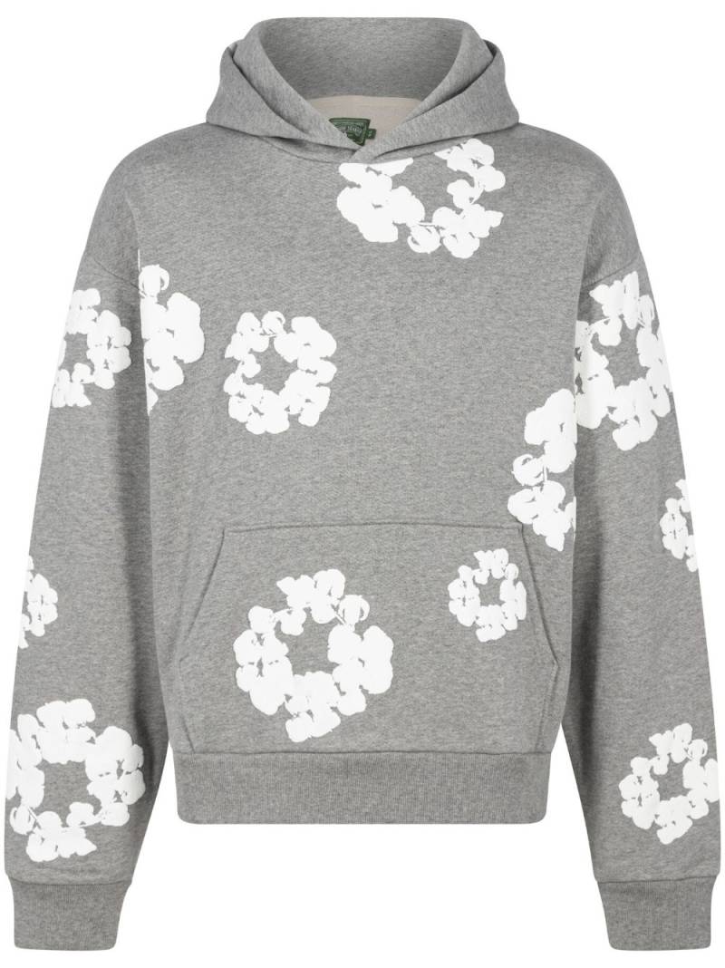 Denim Tears printed "Cotton Wreath" hoodie - Grey von Denim Tears