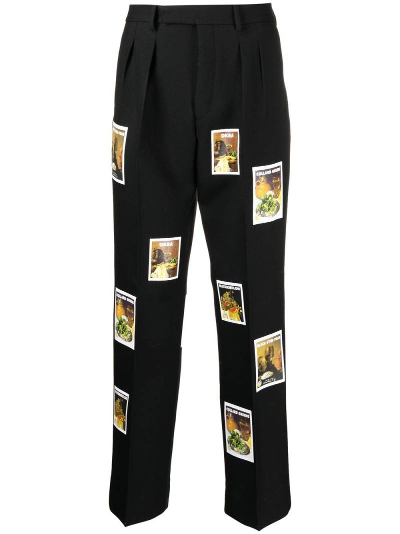 Denim Tears wool polaroid print trousers - Black von Denim Tears