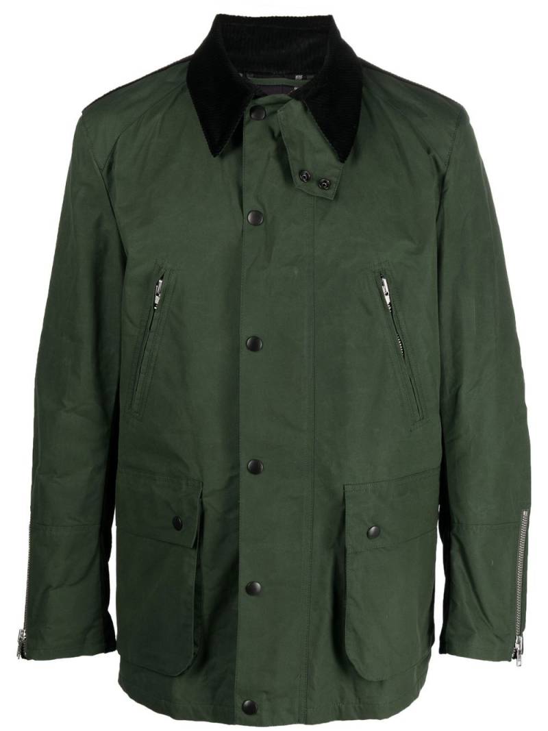 Department 5 contrast-collar organic cotton jacket - Green von Department 5