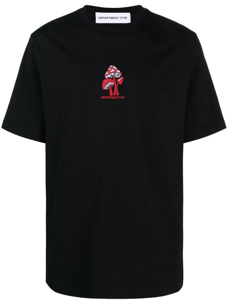 Department 5 embroidered cotton T-Shirt - Black von Department 5