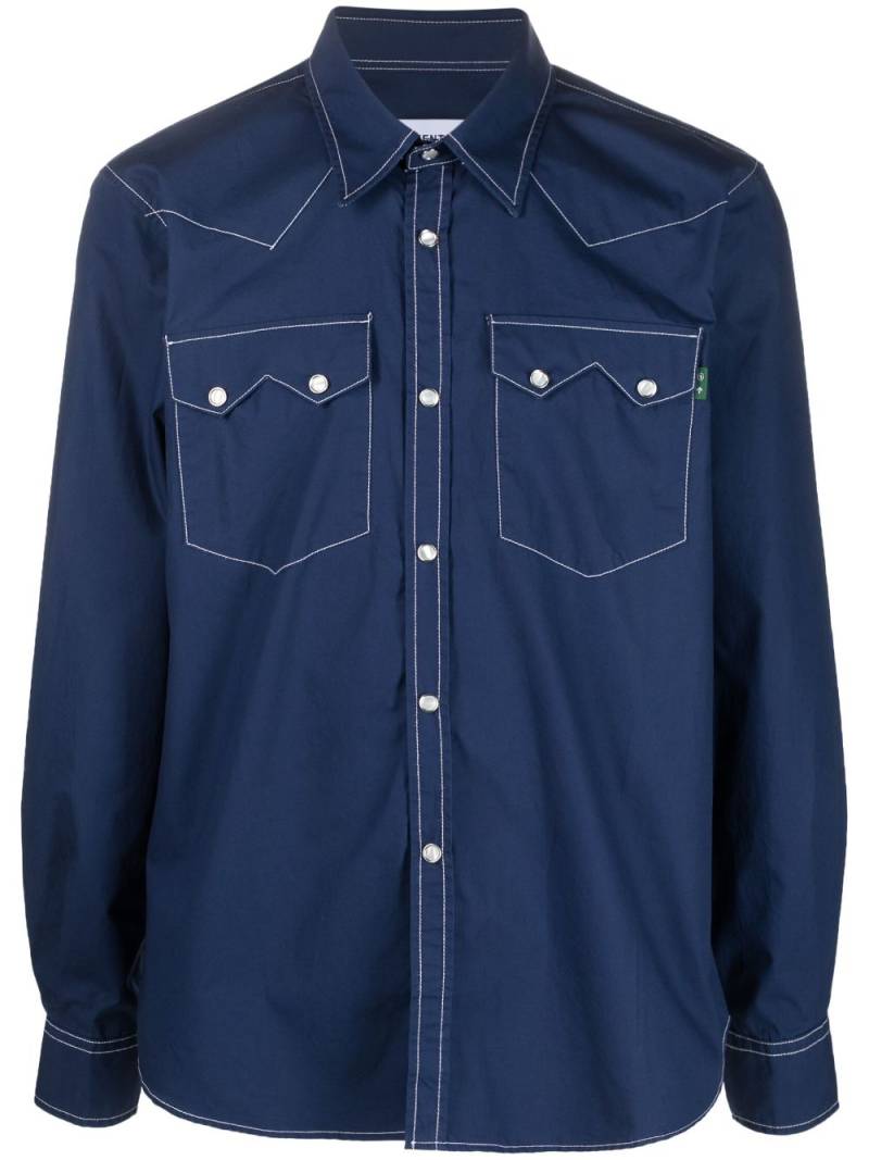 Department 5 long-sleeve cotton shirt - Blue von Department 5