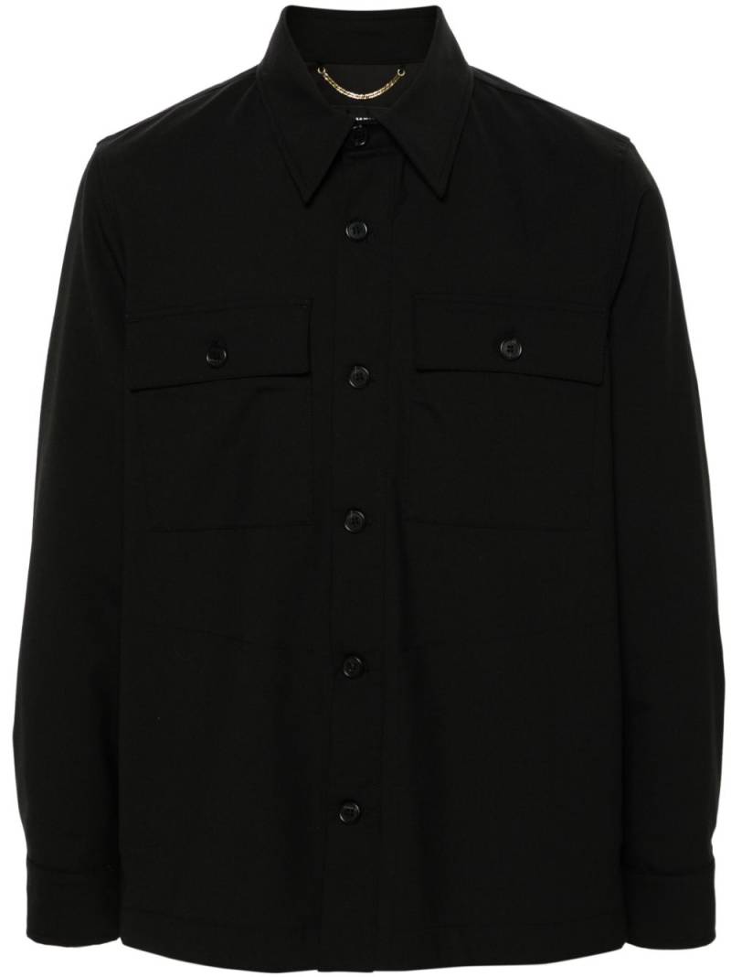 Department 5 straight-point collar shirt jacket - Black von Department 5