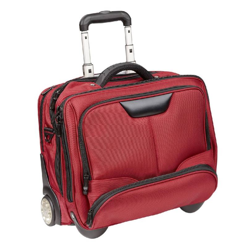 Business Trolley 44cm aus Nylon in Rot von Dermata Lederwaren