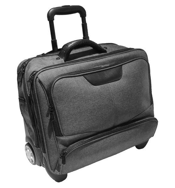 Dermata Lederwaren - Business Trolley Office Case aus Canvas 445 cm, Grau von Dermata Lederwaren