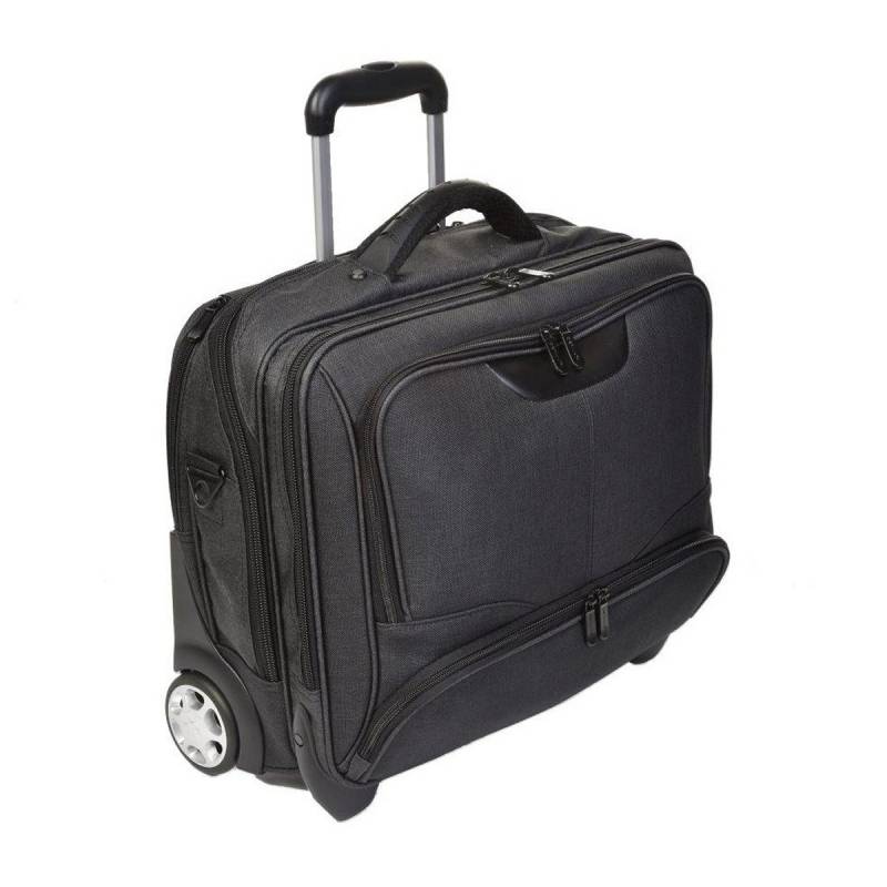 Business Trolley Office Case aus Canvas 44.5 cm in Schwarz von Dermata Lederwaren
