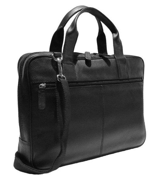 Dermata Lederwaren - Laptop-Tasche aus Vollrindleder 41 cm, für Damen, Charcoal Black, One Size von Dermata Lederwaren