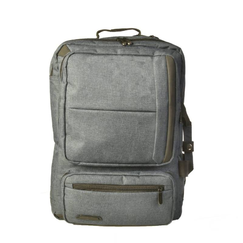 Laptop Rucksack 17" aus Canvas in Schwarz von Dermata Lederwaren