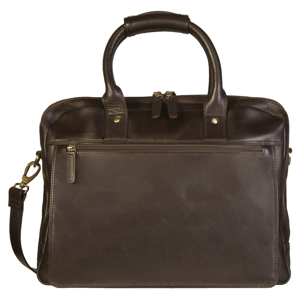 Laptop-Tasche aus weichem Nappa Rindleder 40 cm Braun Laptop-Tasche aus weichem Nappa Rindleder 40 cm Braun von Dermata Lederwaren
