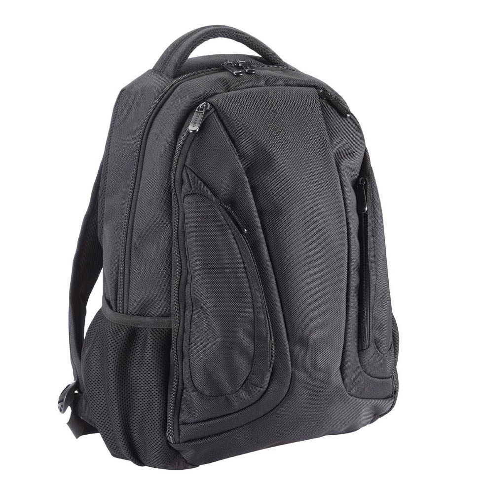 Rucksack 45cm aus Nylon in Schwarz von Dermata Lederwaren