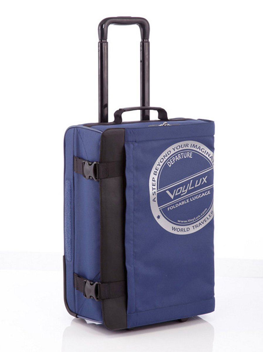 Voylux 2-Rollen Trolley 64 cm Blau von Dermata Lederwaren