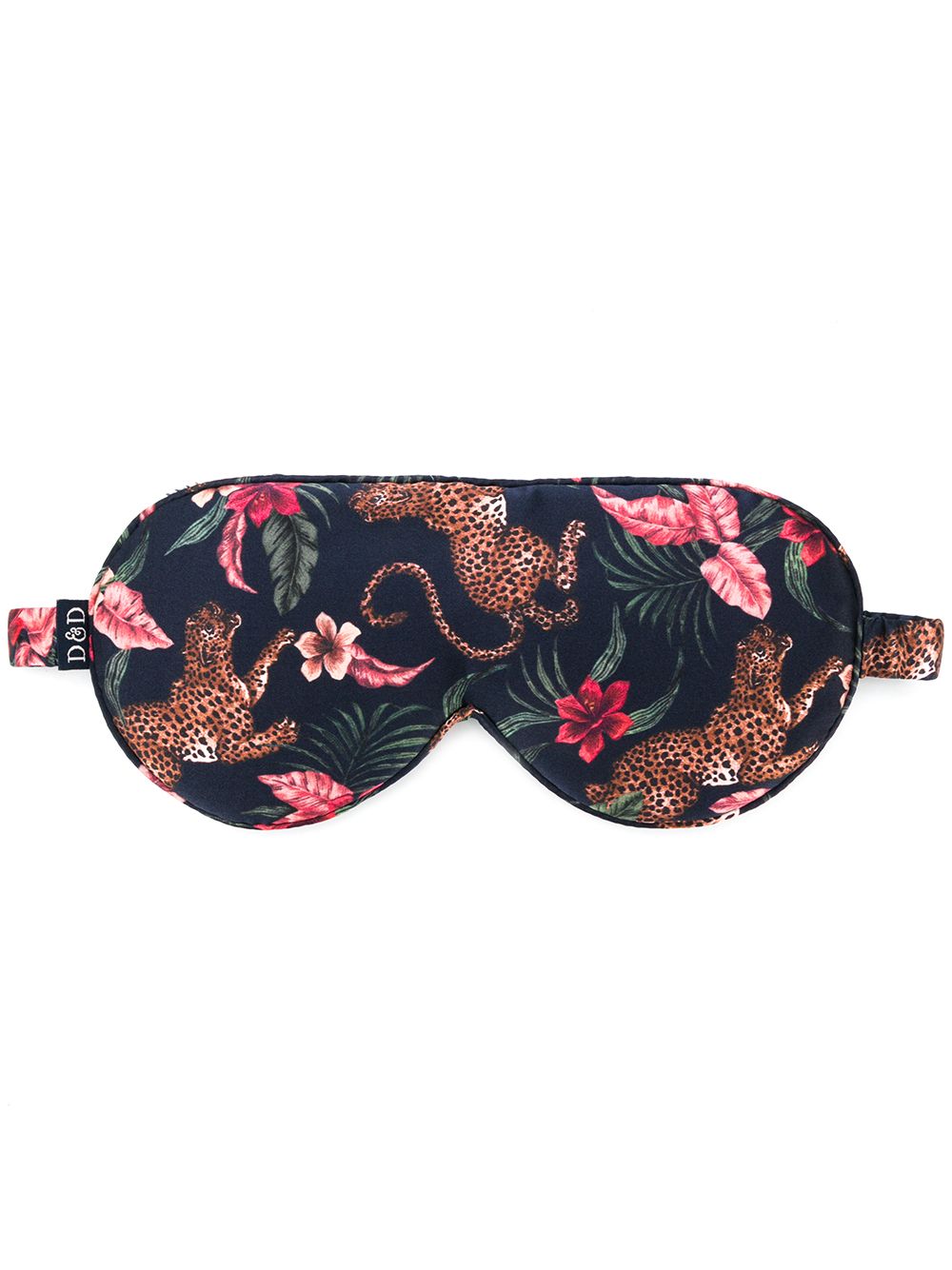 Desmond & Dempsey Sofia jungle print eye mask - Blue von Desmond & Dempsey