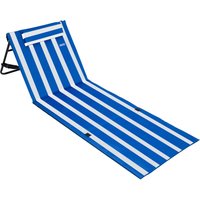 Strandmatte Blau/Weiß 158x56x46cm gepolstert von Detex®