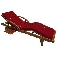 Auflage Sunlounger Rot 195x55x5cm von Detex®