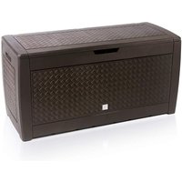 Auflagenbox Matuba Braun 310L Rollen von Casaria®