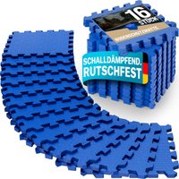 Bodenschutz-/Puzzlematte 16-tlg Blau 180x180x1cm von monzana®