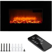 Elektrischer Wandkamin Schwarz mit Fernbedienung von Deuba®