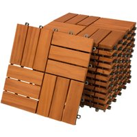 Holzfliese Akazie Mosaik 11er-Set 30x30cm von Deuba®