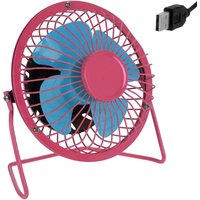 USB Ventilator aus Metall - rosa/blau - Ø 13,5cm von Deuba®