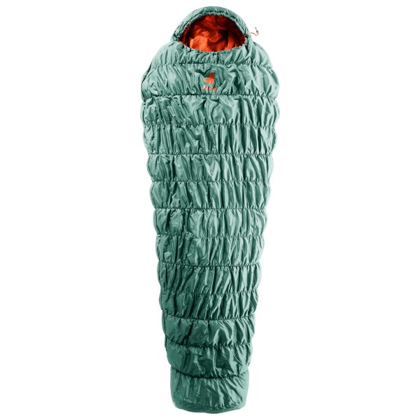 Deuter - Exosphere +4° - Kunstfaserschlafsack Gr 205 x 68-85 x 43-54 cm - Regular;220 x 73-90 x 45-56 cm - Long sage / paprika von Deuter