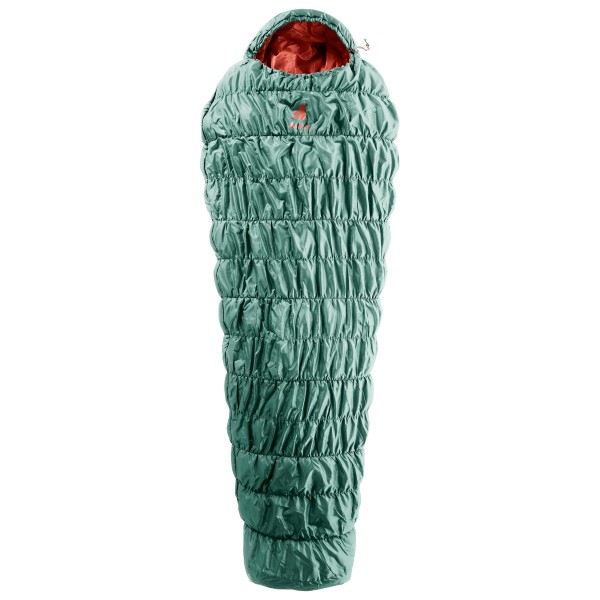 Deuter - Women's Exosphere +4° SL - Kunstfaserschlafsack Gr 198 x 68-85 x 43-54 cm sage /rot von Deuter