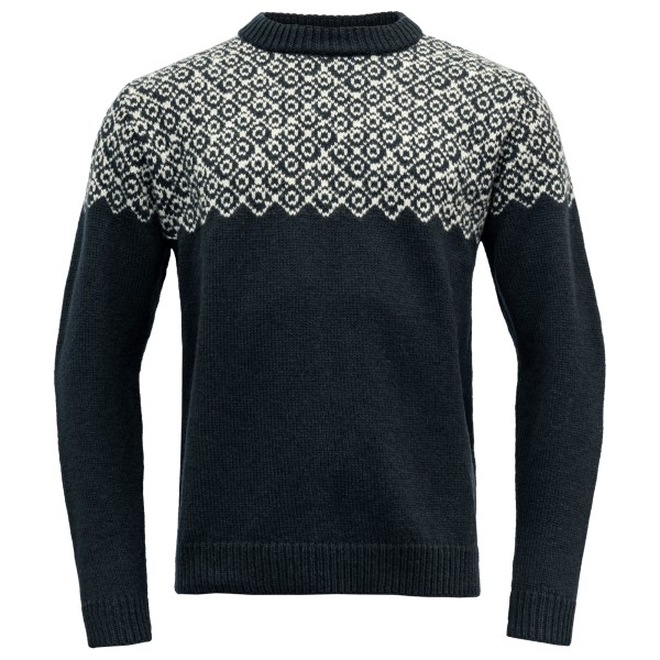 Devold - Bjørnøya Sweater Crew Neck - Wollpullover Gr M schwarz von Devold