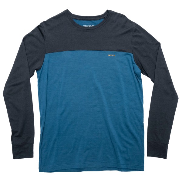 Devold - Classic Linear L/S - Merinoshirt Gr L blau von Devold