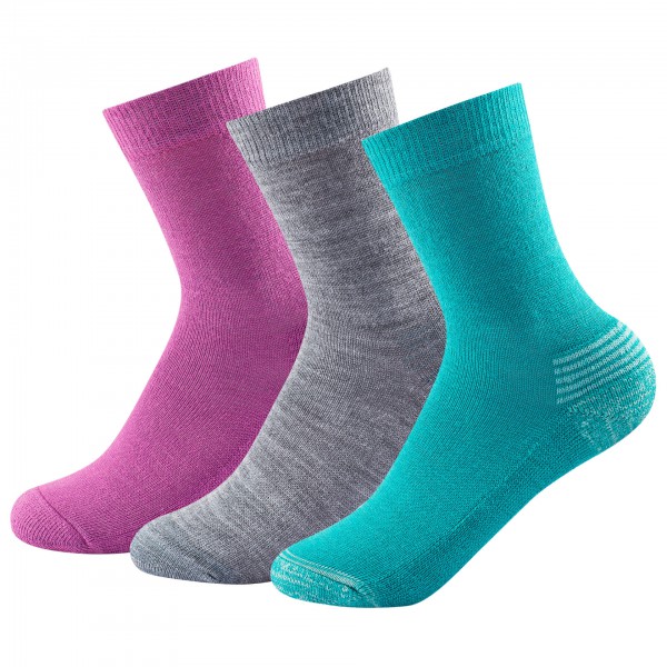 Devold - Daily Medium Kid Sock 3-Pack - Merinosocken Gr 25-27 bunt von Devold