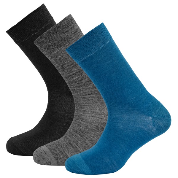 Devold - Daily Merino Light Sock 3-Pack - Multifunktionssocken Gr 36-40;41-46 blau;schwarz von Devold