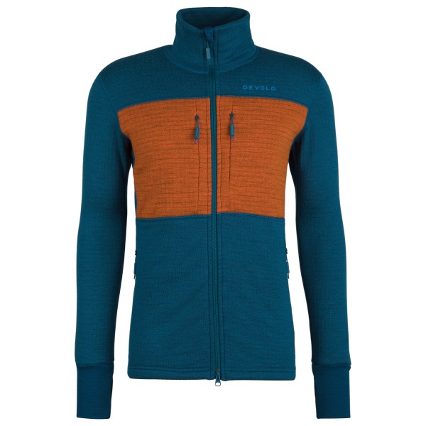 Devold - Egga Grid Merino Jacket - Merinojacke Gr L blau von Devold