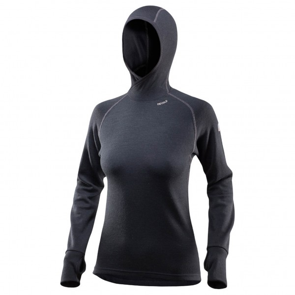 Devold - Expedition Woman Hoodie - Merinounterwäsche Gr S schwarz von Devold