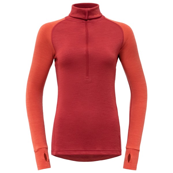 Devold - Expedition Woman Zip Neck - Merinounterwäsche Gr L rot von Devold