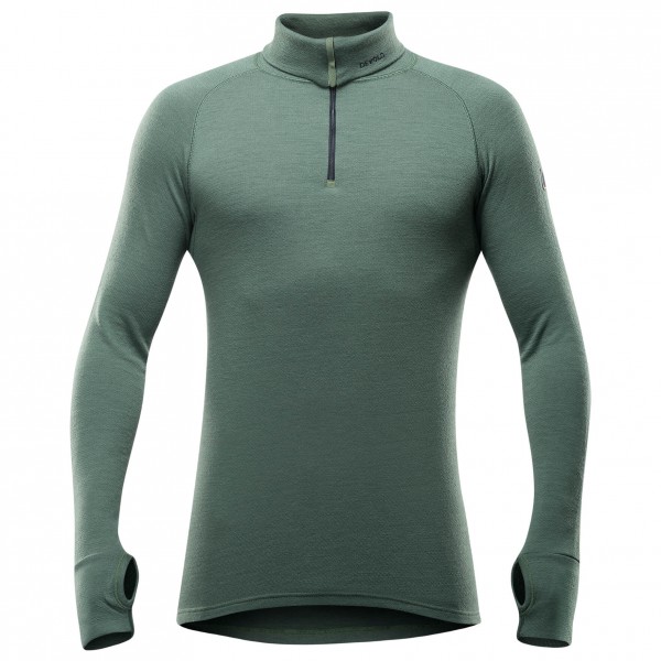 Devold - Expedition Zip Neck - Merinounterwäsche Gr L grün von Devold