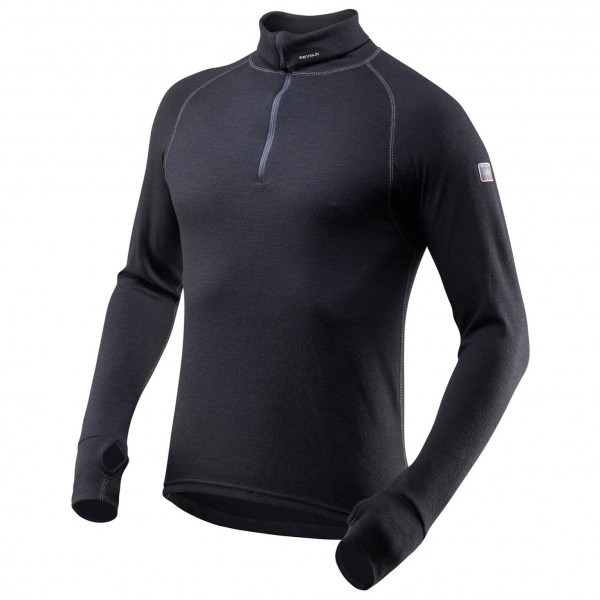 Devold - Expedition Zip Neck - Merinounterwäsche Gr L schwarz von Devold