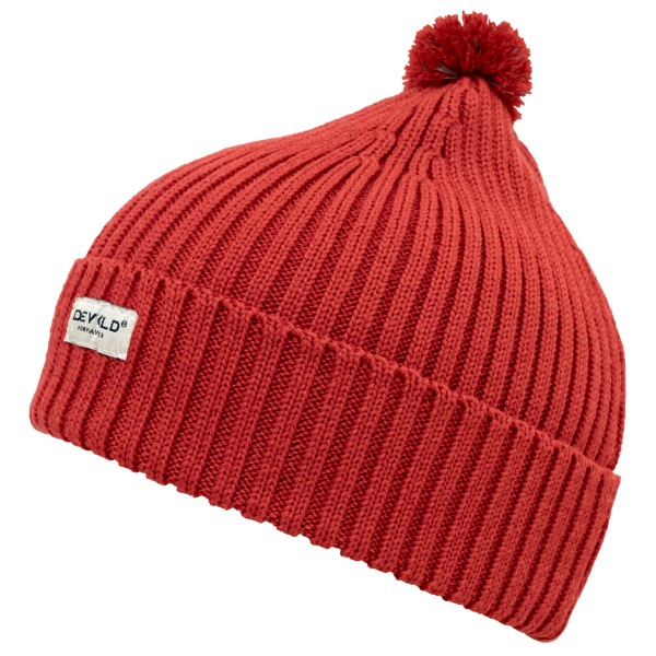 Devold - Kid's Skolma Merino Beanie - Mütze Gr 54 cm rot von Devold