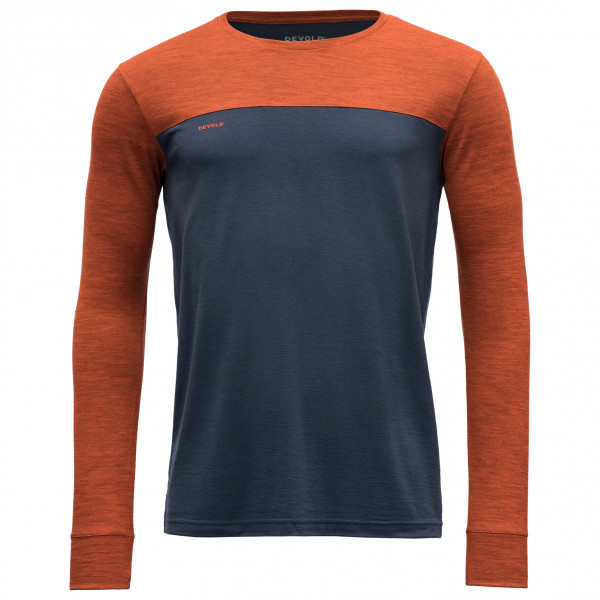 Devold - Norang Shirt - Merinolongsleeve Gr L blau/rot von Devold