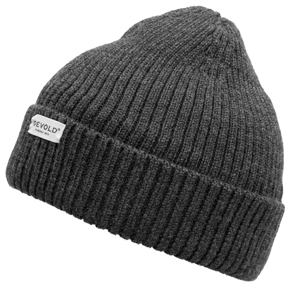 Devold - Skolma Merino Beanie - Mütze Gr 58 cm grau/schwarz von Devold