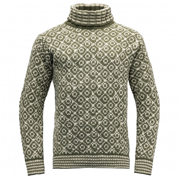 Devold - Svalbard Sweat Highneck - Wollpullover Gr M oliv von Devold