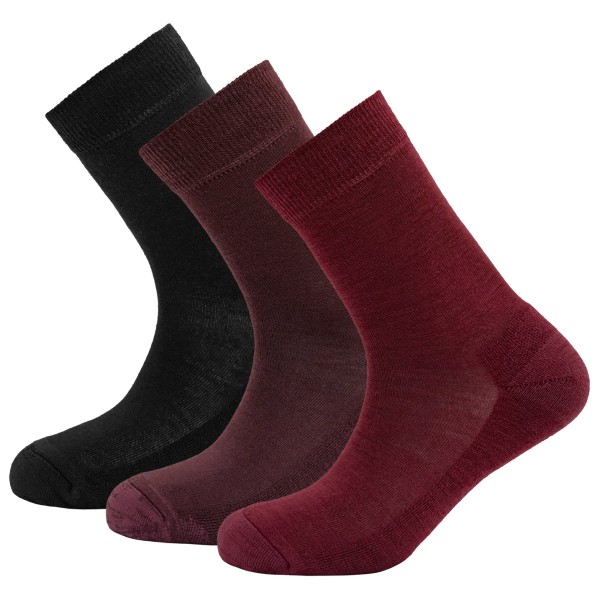 Devold - Women's Daily Merino Medium Sock 3-Pack - Multifunktionssocken Gr 36-40 rot von Devold