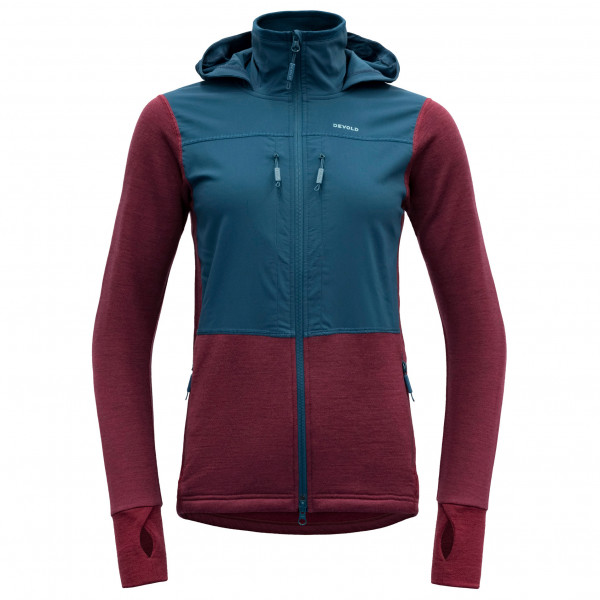 Devold - Women's Herøy Hybrid Merino Jacket - Merinojacke Gr M;XS rot von Devold