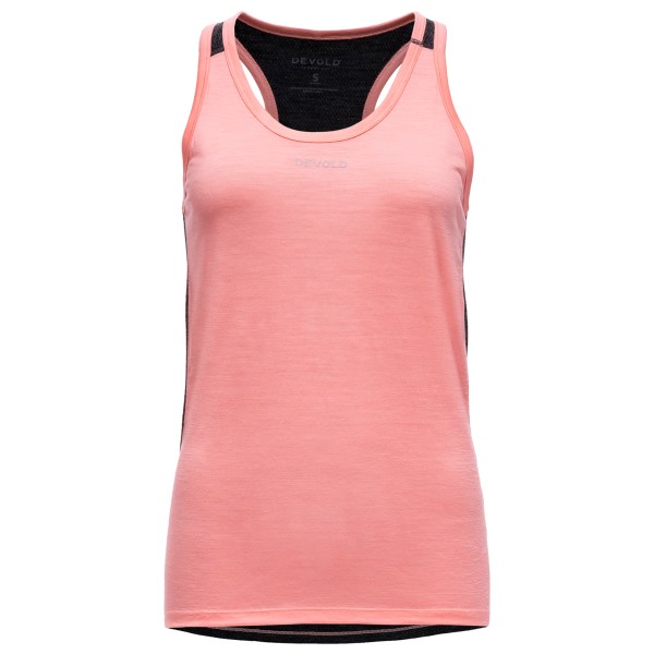 Devold - Women's Running Merino Tank - Tank Top Gr L rosa/rot von Devold