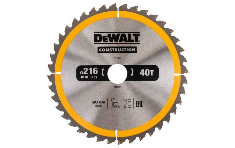 DeWalt Kreissägeblatt »216 x 30 mm«, (1 St.) von Dewalt