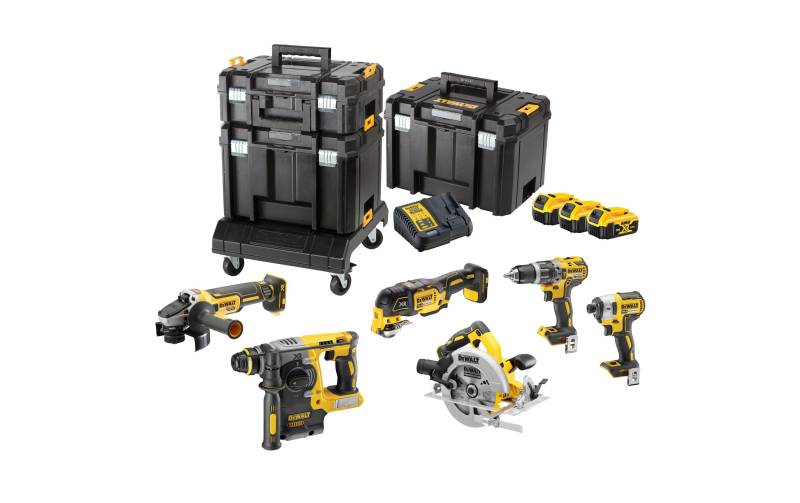 DeWalt Werkzeugset »Set 18 V mit 3 Batterien 5 Ah DCK685P3T-QW«, (Set), Akkusystem: DeWalt XR 18 V von Dewalt