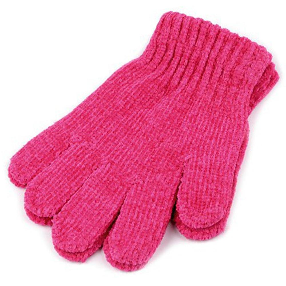 Chenille-handschuhe Für Kinder Mädchen Rosa ONE SIZE von Diademita