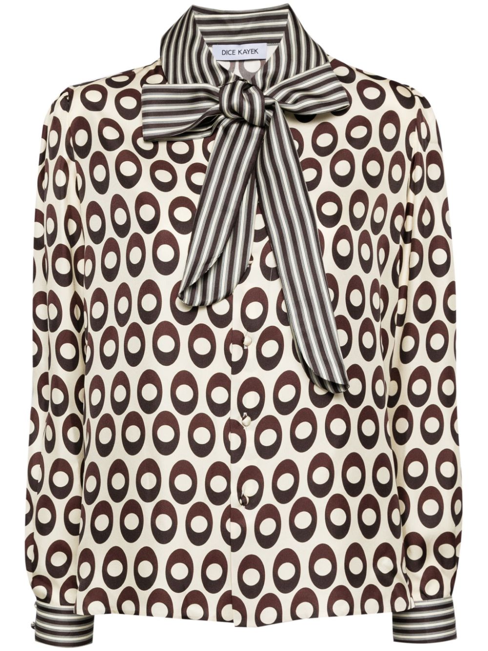 Dice Kayek ellipse print classic shirt - Brown von Dice Kayek