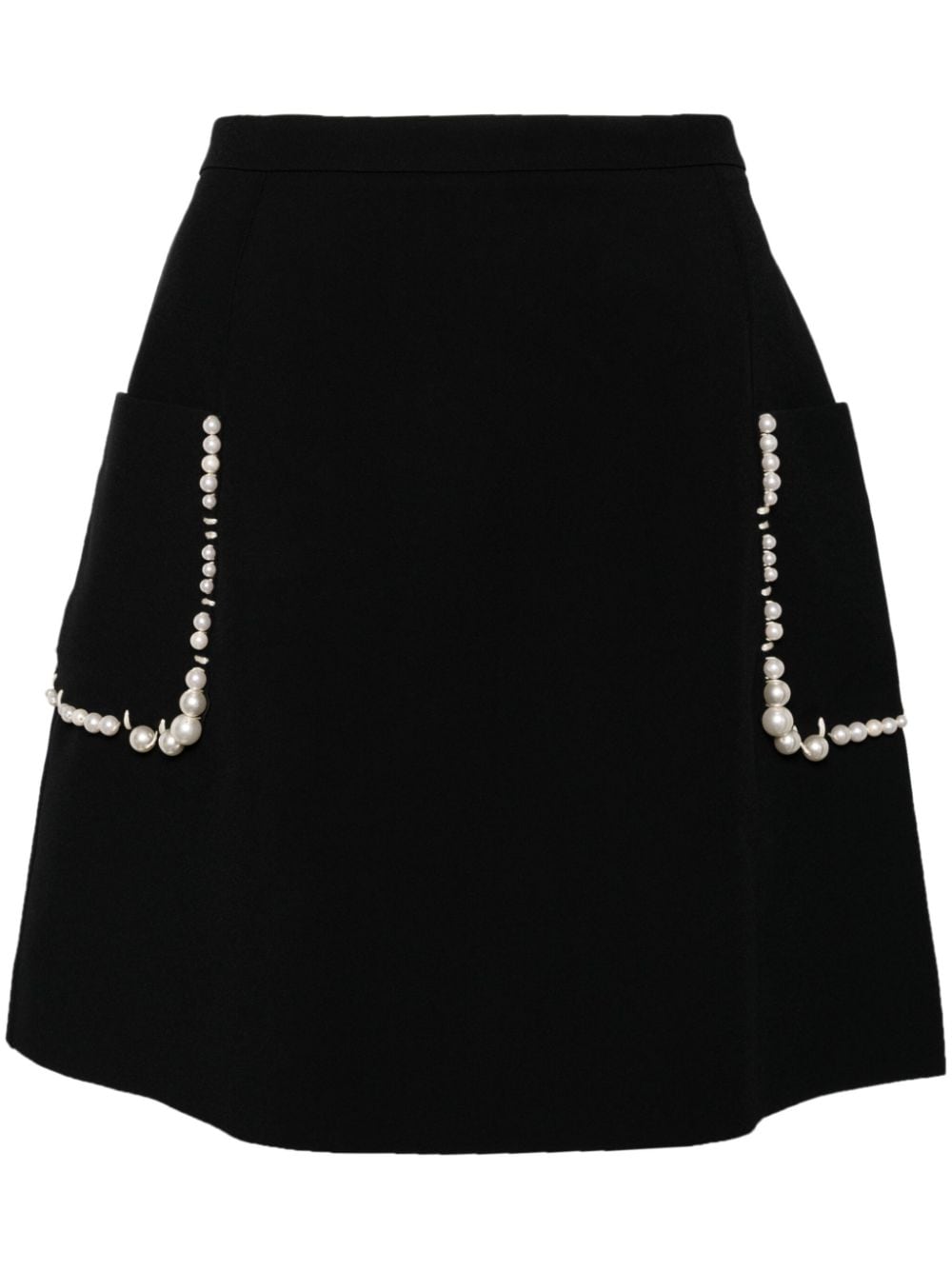 Dice Kayek pearl-embellished mini skirt - Black von Dice Kayek