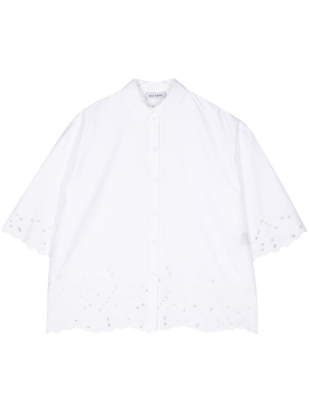 Dice Kayek embroidered cotton shirt - White von Dice Kayek